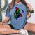 Skeleton On Skateboard Rainbow Skater Graffiti Skateboarding Women's Oversized Comfort T-Shirt Blue Jean