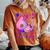 6Th Birthday Girl 6 Years Painting Art Number 6 Women's Oversized Comfort T-Shirt Yam