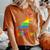 Allysaurus Lgbt Dinosaur Rainbow Flag Ally Lgbt Pride Women's Oversized Comfort T-Shirt Yam