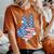 American Flag Peace Sign Hand 4Th Of July Women Women's Oversized Comfort T-Shirt Yam