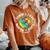 Autism Awareness Teacher Apple Teach Hope Love Inspire Women's Oversized Comfort T-Shirt Yam