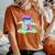 Bisexual Pride Bi Kawaii Frog Mushroom Bisexual Flag Lgbt Women's Oversized Comfort T-Shirt Yam