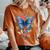 Butterfly With Flowers I Aesthetic Butterfly Women's Oversized Comfort T-Shirt Yam