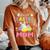 Chick Bunny Flowers Happy First Easter Day As A Mom Mother Women's Oversized Comfort T-Shirt Yam