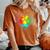 Dog Lover Mom Dad Colorful Heart Dog Paw Print Women's Oversized Comfort T-Shirt Yam