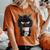 Angry Black Cat Drinking Coffee Loves Coffee Pet Women's Oversized Comfort T-Shirt Yam