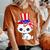 Happy July 4Th Usa Flag Cat Dad-Dy Mom-My Boy Girl Women's Oversized Comfort T-Shirt Yam
