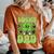 One Lucky Dad Groovy Retro Dad St Patrick's Day Women's Oversized Comfort T-Shirt Yam