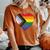 Progress Pride Flag Vintage Rainbow Heart Love Lgbt Pocket Women's Oversized Comfort T-Shirt Yam