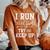 I Run Like A Girl Try To Keep Up Cardio Workout Women's Oversized Comfort T-Shirt Yam