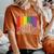 San Diego California Lgbt Pride Rainbow Flag Women's Oversized Comfort T-Shirt Yam