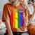 San Diego Lgbt Pride Month Lgbtq Rainbow Flag Women's Oversized Comfort T-Shirt Yam