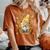 Sunflower Gnome With Bee Hippie Gnome Lover Women's Oversized Comfort T-Shirt Yam