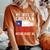 My Wife Is Chilean Nothing Scares Me Vintage Chilean Flag Women's Oversized Comfort T-Shirt Yam