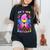 6Th Birthday Girl 6 Years Butterfly Number 6 Women's Oversized Comfort T-Shirt Black