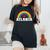 Atlanta Gay Pride Month Festival 2019 Rainbow Heart Women's Oversized Comfort T-Shirt Black