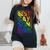 Best Gay Son Ever Lgbt Pride Rainbow Flag Family Outfit Love Women's Oversized Comfort T-Shirt Black