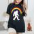 Bigfoot Graffiti Rainbow Sasquatch Tagger Women's Oversized Comfort T-Shirt Black