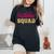 Birthday Squad Gold Pink Party Girl Women's Oversized Comfort T-Shirt Black