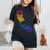 California Lgbtq Gay Lesbian Pride Rainbow Flag Women's Oversized Comfort T-Shirt Black