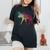 Canadian Wildlife Animal Alaska Elk Antlers Colorful Moose Women's Oversized Comfort T-Shirt Black