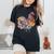 Chicken Aesthetic Flowers Cute Cottagecore Floral Chicken Women's Oversized Comfort T-Shirt Black