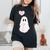 Cute Be My Boo Valentine Ghost Valentine Mens Women's Oversized Comfort T-Shirt Black