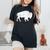 Distressed Buffalo Retro Bison Animal Lover Dad Women's Oversized Comfort T-Shirt Black