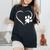 Dog Paw Print Heart For Mom For Dad Women's Oversized Comfort T-Shirt Black