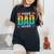 Free Dad Hugs Gay Rainbow Pride Lgbtq Proud Father Daddy Women's Oversized Comfort T-Shirt Black