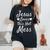 Christian Quote For Moms Jesus Loves This Hot Mess Women's Oversized Comfort T-Shirt Black