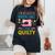 Quilting Quilt Sewing Craft Pun Women Women's Oversized Comfort T-Shirt Black