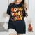 Good Vibes Only Peace Love 60S 70S Tie Dye Groovy Hippie Women's Oversized Comfort T-Shirt Black