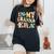 In My Granna Era Sarcastic Groovy Retro Women's Oversized Comfort T-Shirt Black