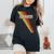 Gravy Seventies 70'S Cool Vintage Retro Style Women's Oversized Comfort T-Shirt Black