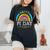 Happy Pi Day 2024 Rainbow Math Lover Teacher Geek Student Women's Oversized Comfort T-Shirt Black