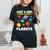 Just A Girl Who Loves Planets Solar Space Science Lover Stem Women's Oversized Comfort T-Shirt Black