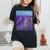 Lavender Purple Flower Field Women's Oversized Comfort T-Shirt Black