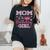 Mom Of The Birthday Girl Cute Pink Matching Family Party Women's Oversized Comfort T-Shirt Black
