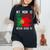 My Mom Is Portuguese Nothing Scares Me Vintage Portugal Flag Women's Oversized Comfort T-Shirt Black
