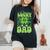One Lucky Dad Groovy Retro Dad St Patrick's Day Women's Oversized Comfort T-Shirt Black