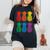 Rainbow Pineapples Aloha Hawaiian Gay Pride Month Women's Oversized Comfort T-Shirt Black