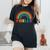 Rainbow Pride Gay Lgbt Parade Philly Philadelphia Women's Oversized Comfort T-Shirt Black