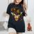 Steampunk Gear Giraffe Mechanical Animal Giraffe Lover Women's Oversized Comfort T-Shirt Black