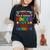 Super Proud Mom Of Awesome Kindergarten 2024 Graduate Women's Oversized Comfort T-Shirt Black