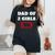 Tired Dad Of 2 Girls Fun Father Of Two Daughters Low Battery Women's Oversized Comfort T-Shirt Black