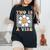 Two Is A Vibe Cute Groovy 2Nd Birthday Party Daisy Flower Women's Oversized Comfort T-Shirt Black