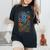 Vintage Floral Aesthetics And Streetwear Flair Women's Oversized Comfort T-Shirt Black