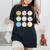 Volleyball Vibes Smile Face Hippie Volleyball Girls Women's Oversized Comfort T-Shirt Black