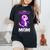 I Wear Purple For My Mom Lupus Awareness Dinosaur Women's Oversized Comfort T-Shirt Black